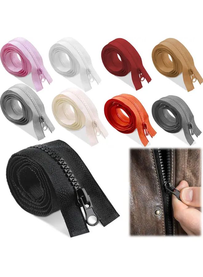 2 Pcs Beige Sewing Machine Cover Extra Long 50cm Heavy Duty Nylon Zipper Storage - Image 1